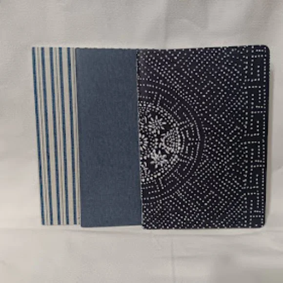 Denim Print Ruled Sewn Notebook 3pk - Picture 1 of 3